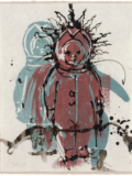 2014, Stempelformen, Acryl und Tusche auf Papier, 24 x 19 cm o. T.