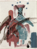2014, Stempelformen, Acryl und Tusche auf Papier, 24 x 19 cm o. T.
