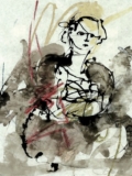 2008, Pastellkreide und Schellack auf Pergamin, 26 x 21,5 cm Die Dinge singen hör ich so gern