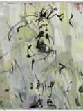 2023, Mischtechnik auf Papier, 29 x 28 cm Auf der Suche nach Seewalds Waldsee