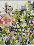2023, Acryl und Schellack-Tusche auf Papier, 31x 28 cm Seewalds Garten
